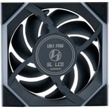 Lian Li UNI FAN SL120 LCD Wireless Reverse, Gehäuselüfter schwarz, 124.5 mm