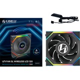 Lian Li UNI FAN SL120 LCD Wireless Reverse, Gehäuselüfter schwarz, 124.5 mm