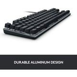 Logitech K835 TKL, Tastatur grau/schwarz, DE-Layout, GX Red