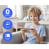 Medion Life HE-1 Kids  Bluetooth Kinderkopfhörer blau, Bluetooth, microSD, MP3-Player