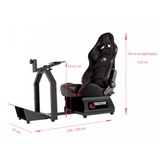 RaceRoom TracKTime Game Seat TT3033, Sim Rig schwarz