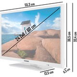 Telefunken XH24SN550MVD-W, LED-Fernseher 60 cm (24 Zoll), weiß, WXGA, Triple Tuner, HDR, DVD-Spieler
