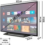 Toshiba 43LA3B63DGW, LED-Fernseher 108 cm (43 Zoll), schwarz, UltraHD/4K, SmartTV, HDR