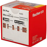 fischer Spreizdübel SX Plus 6x50 hellgrau, 100 Stück