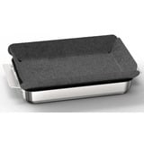 Bosch Pro Induction Flex Pfannen-Set HEZ9FF040, 4-teilig edelstahl/schwarz, 1x groß, 1x medium, 2x klein mit Glasdeckel