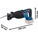 Bosch Professional PRO Akku-Säbelsäge BITURBO GSA 18V-28 Professional solo blau/schwarz, ohne Akku und Ladegerät