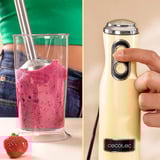 Cecotec Stabmixer Power RetroYellow 1200MAX Cream&Crush gelb, 1.200 Watt, mit Zerkleinerer und Schneebesen