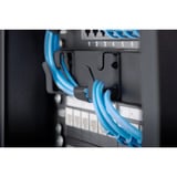 Digitus 10" Rangierpanel für Netzwerk- und Serverschränke, Kabelführung schwarz, 3 Ringe, 1HE