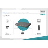 Digitus 24-Port/Ethernet/PoE+ injektor/370W, Switch schwarz, 370W PoE Budget