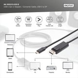 Digitus USB Gen 2 Adapterkabel USB-C > DisplayPort 4K schwarz, 2 Meter