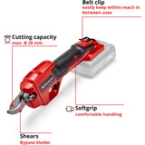 EINHELL Power X-Change Akku-Astschere GE-LS 18 Li-Solo, 18Volt rot/schwarz, ohne Akku und Ladegerät