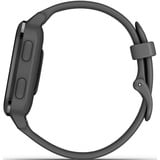 Garmin Venu Sq, Smartwatch dunkelgrau, Schieferfarbenes Silikonarmband