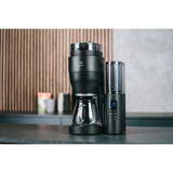 Melitta AromaFresh X , Filtermaschine schwarz (matt)/silber, mit Mahlwerk