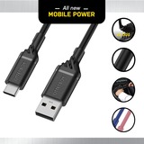 Otterbox USB 2.0 Kabel, USB-A Stecker > USB-C Stecker schwarz, 1 Meter