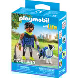 PLAYMOBIL 71740 My Life Jogger mit Border Collie, Konstruktionsspielzeug 