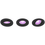 Philips HUE White & Color Ambiance Centura Einbauspot 3er-Pack, LED-Leuchte schwarz, rund