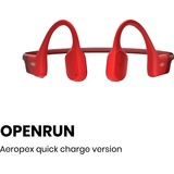 Shokz OpenRun, Kopfhörer rot, Bluetooth, Laden über magnetische Induktion