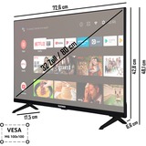 Telefunken XH32AN660S, LED-Fernseher 80 cm (32 Zoll), schwarz, WXGA, AndroidTV, HDR, WLAN