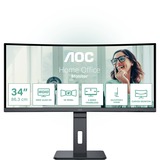 AOC CU34P3CV, LED-Monitor 86 cm (34 Zoll), schwarz, WQHD, VA, Adaptive-Sync, USB, 100Hz Panel