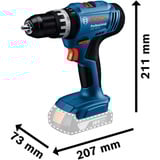 Bosch Akku-Schlagbohrschrauber GSB 18V-25  Professional solo, 18Volt blau/schwarz, ohne Akku und Ladegerät