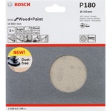 Bosch Netzschleifblatt M480 Net Best for Wood and Paint, Ø 150mm, K180 5 Stück, für Exzenterschleifer