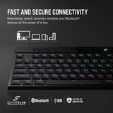 Corsair K100 AIR WIRELESS, Gaming-Tastatur schwarz, DE-Layout, Cherry MX Ultra Low Profile Tactile