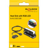 DeLOCK M.2 Kühlkörper für SSD 2280 schwarz, mit RGB LED