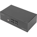 Digitus KVM-Switch HDMI 4x 1  schwarz, Dual Display