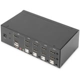 Digitus KVM-Switch HDMI 4x 1  schwarz, Dual Display