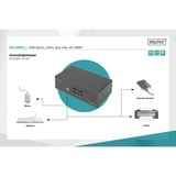 Digitus KVM-Switch HDMI 4x 1  schwarz, Dual Display