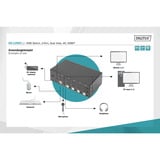 Digitus KVM-Switch HDMI 4x 1  schwarz, Dual Display