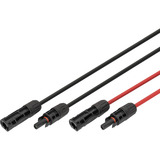 Digitus Solarkabel Verlängerung Ø 6mm² PV 1.500Volt 2x 5 Meter - 1x rot, 1x schwarz, MC4-Stecker / -Buchse