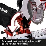 EINHELL Power X-Change Akku-Kapp-und Gehrungssäge TE-MS 18/210 Li-Solo, 18Volt, Kapp- und Gehrungssäge rot/schwarz, ohne Akku und Ladegerät
