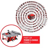 EINHELL Power X-Change Akku-Tischkreissäge TE-TS 36/210 Li-Solo, 36Volt (2x18V) rot, ohne Akku und Ladegerät
