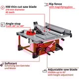EINHELL Power X-Change Akku-Tischkreissäge TE-TS 36/210 Li-Solo, 36Volt (2x18V) rot, ohne Akku und Ladegerät