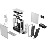 Fractal Design Meshify 2 Compact RGB White TG Clear Tint, Tower-Gehäuse weiß, Tempered Glass