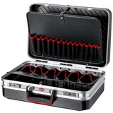 KNIPEX Werkzeugkoffer "Vision24" 00 21 20 LE, Werkzeugkiste schwarz, Umlaufender Doppel-Aluminiumrahmen