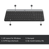 Logitech MK470 Slim Combo, Desktop-Set graphit, DE-Layout, Scissor-Switch