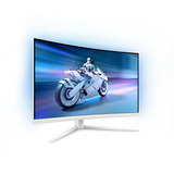 Philips 32M2C5501, Gaming-Monitor 80 cm (31.5 Zoll), weiß, QHD, VA, Curved, Ambiglow, 180Hz Panel