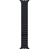 Apple Lederarmband mit Endstück, Uhrenarmband schwarz, S/M, 41 mm