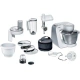 Bosch Home MUM58257 Küchenmaschine weiß/silber, 1.000 Watt, Serie 4