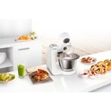 Bosch Home MUM58257 Küchenmaschine weiß/silber, 1.000 Watt, Serie 4