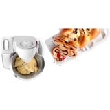 Bosch Home MUM58257 Küchenmaschine weiß/silber, 1.000 Watt, Serie 4