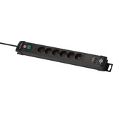 Brennenstuhl Premium-Line Steckdosenleiste 6-fach mit 2xUSB-C PD, 1xUSB-A schwarz, 3 Meter Kabel, mit Sicherheitsschalter