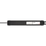 Brennenstuhl Premium-Line Steckdosenleiste 6-fach mit 2xUSB-C PD, 1xUSB-A schwarz, 3 Meter Kabel, mit Sicherheitsschalter