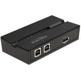 DeLOCK USB 2.0 Switch für 2 PC an 1 Gerät, USB-Umschalter schwarz