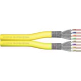 Digitus Professional Cat.7a S/FTP Verlegekabel Duplex, Cca gelb, 500 Meter Trommel
