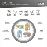 Digitus Professional Cat.7a S/FTP Verlegekabel Duplex, Cca gelb, 500 Meter Trommel