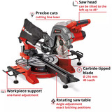EINHELL Akku-Zug-Kapp-und Gehrungssäge TE-SM 36/8 L Li-Solo, 36Volt (2x18V) rot, ohne Akku und Ladegerät