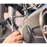 EINHELL E-Case Werkzeugkoffer KFZ, 121-teilig, Werkzeug-Set schwarz/rot, mit Werkzeug-Sortiment für Hobbyschrauber